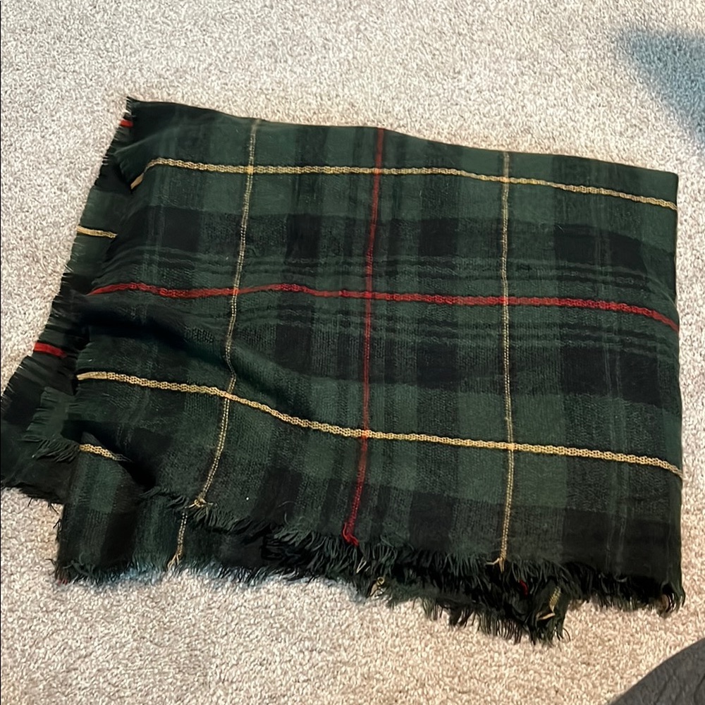 Green Plaid Scarf
